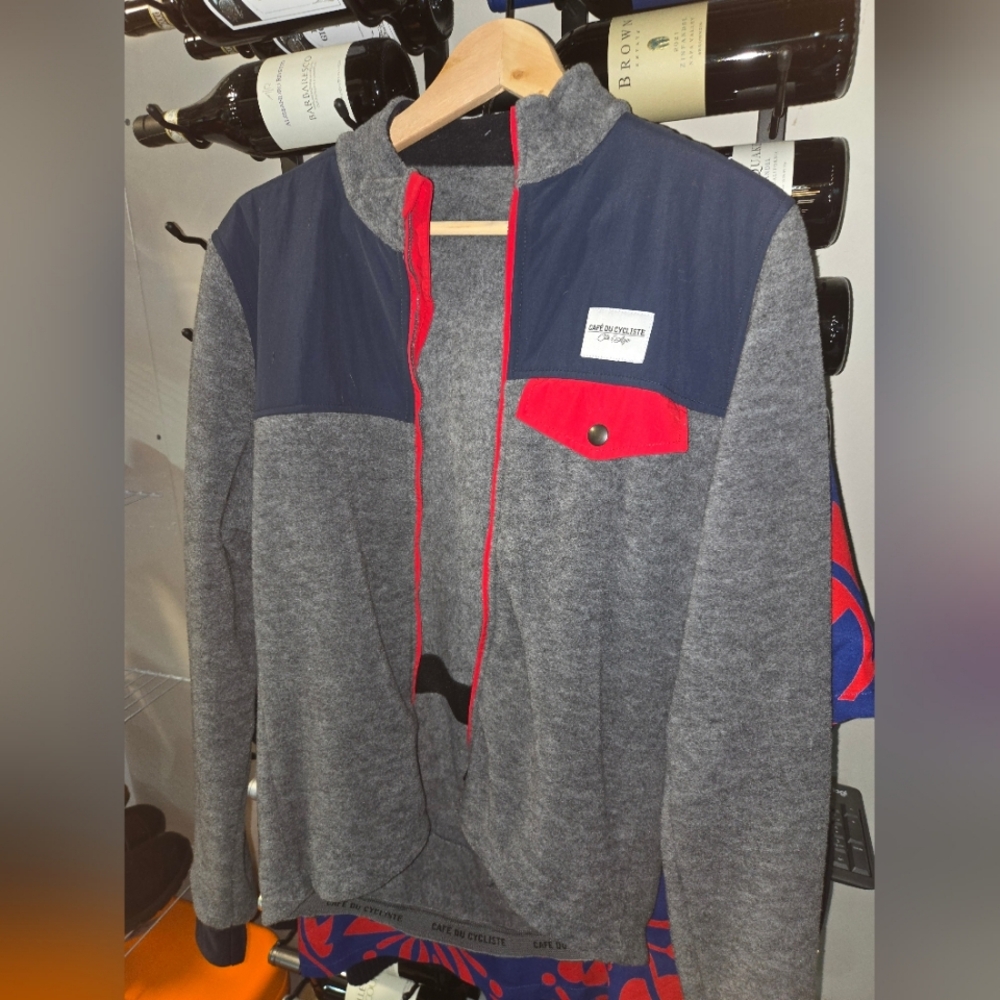 Cafe Du Cycliste Alphonsine Slim Zip Up Fleece Cycling Jacket